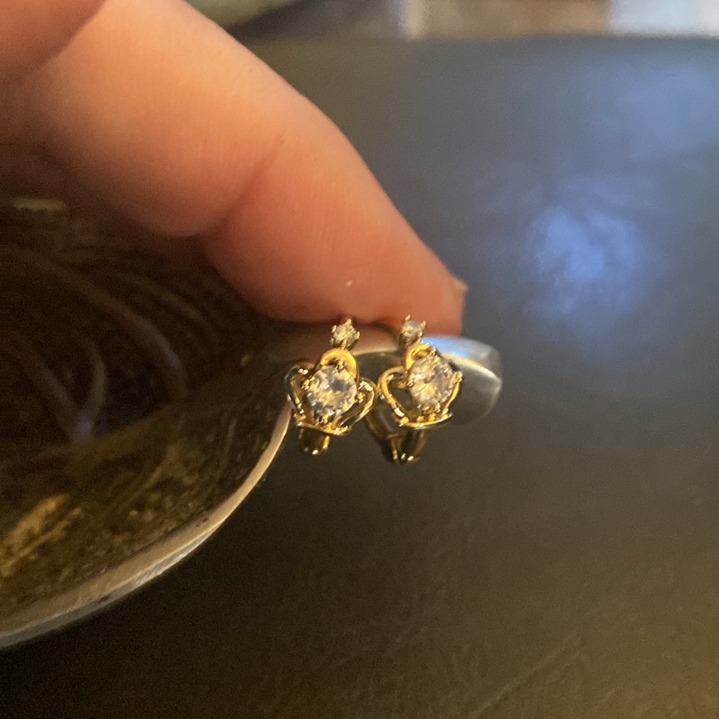 Crown 18 Kt Gold Earrings